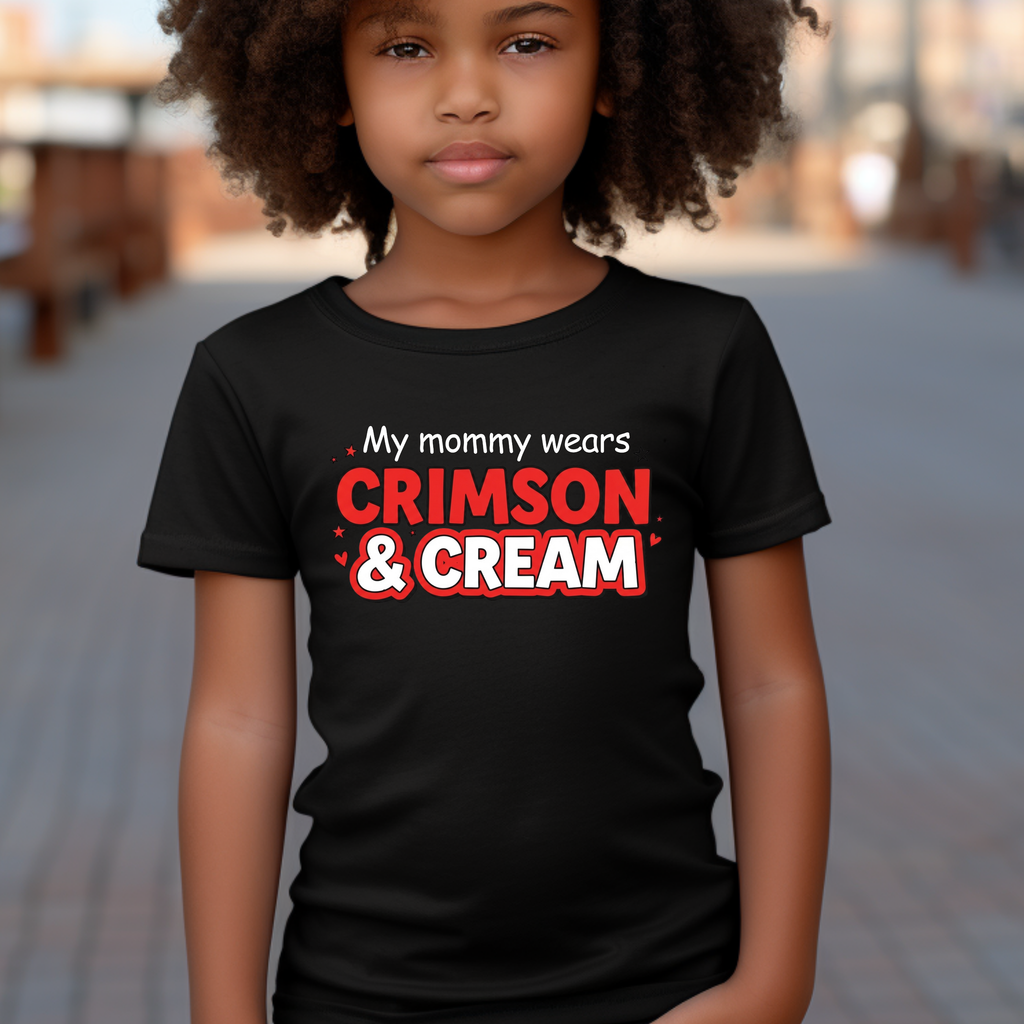 My Mommy Wears Crimson and Cream Youth T-Shirt